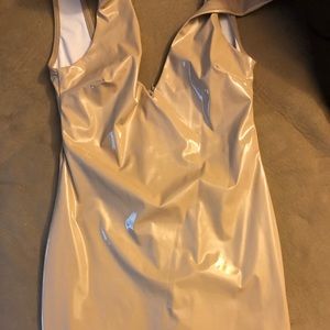 Nude latex dress